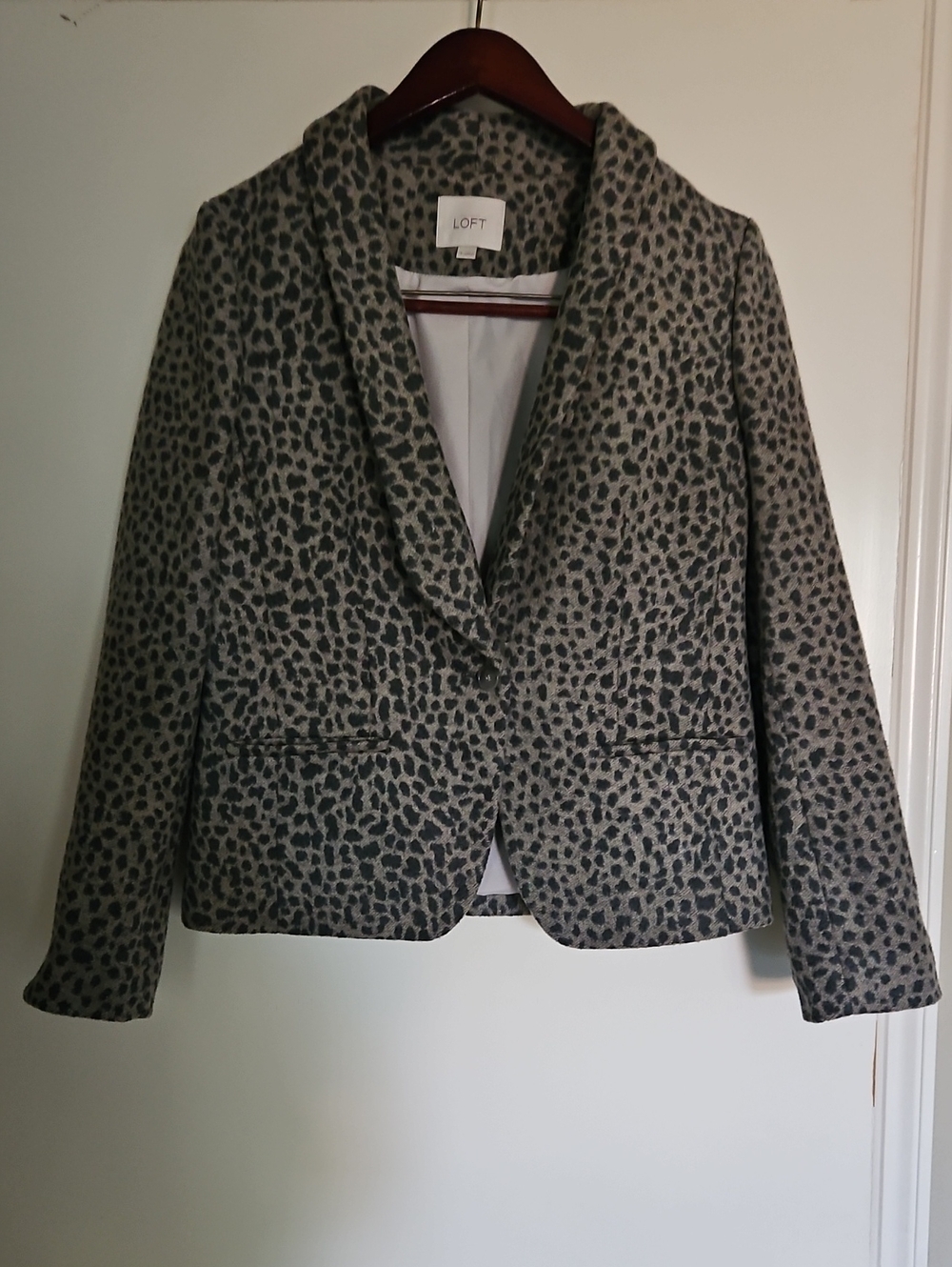 LOFT TanLeopard Print Blazer